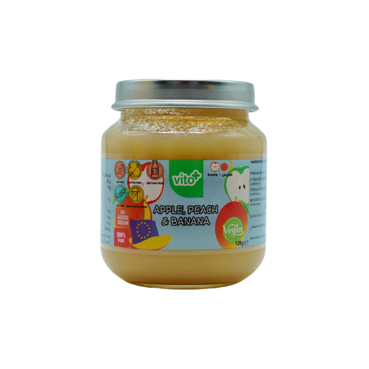 Vito+ Baby Apple Peach & Banana Puree 120g
